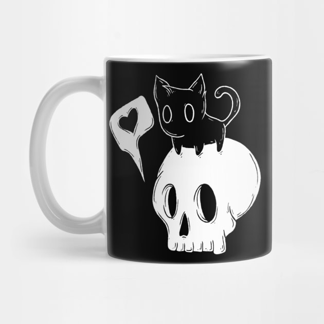 Skull and kitty by Jess Adams